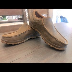 Twisted X Men's Bomber Brown CellStretch Slip-On Driving Moc Casual Shoe